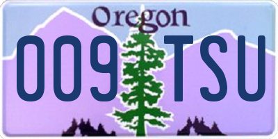OR license plate 009TSU