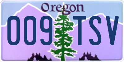 OR license plate 009TSV