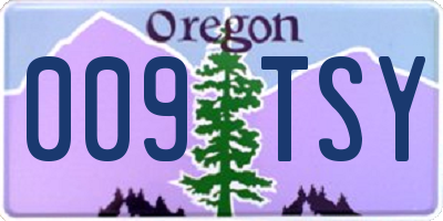 OR license plate 009TSY