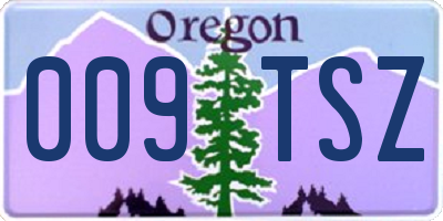 OR license plate 009TSZ