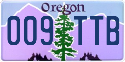 OR license plate 009TTB