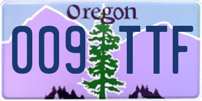 OR license plate 009TTF