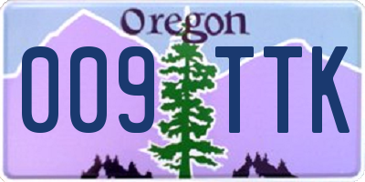 OR license plate 009TTK