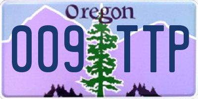 OR license plate 009TTP