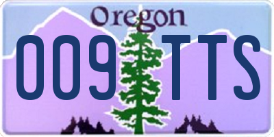 OR license plate 009TTS