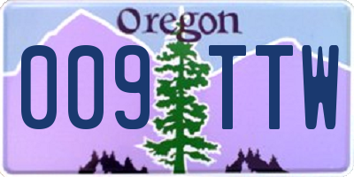 OR license plate 009TTW