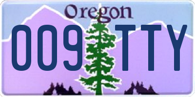 OR license plate 009TTY