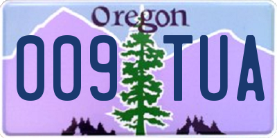 OR license plate 009TUA