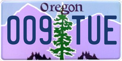 OR license plate 009TUE