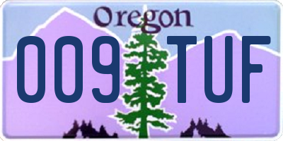 OR license plate 009TUF