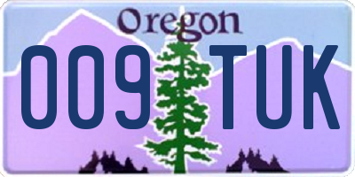 OR license plate 009TUK