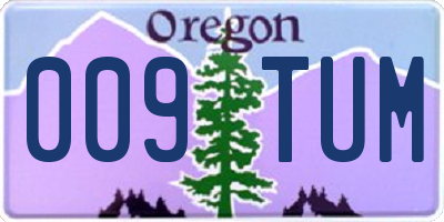 OR license plate 009TUM