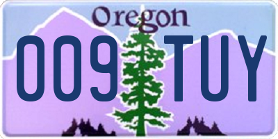 OR license plate 009TUY