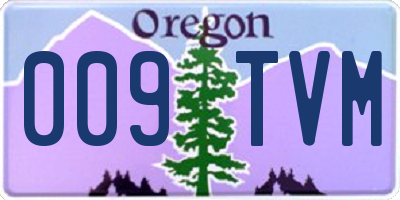 OR license plate 009TVM