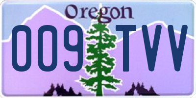 OR license plate 009TVV