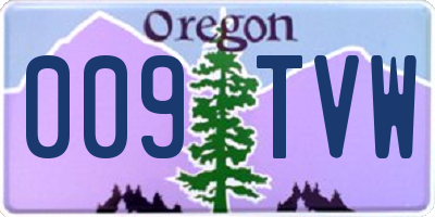 OR license plate 009TVW