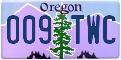 OR license plate 009TWC