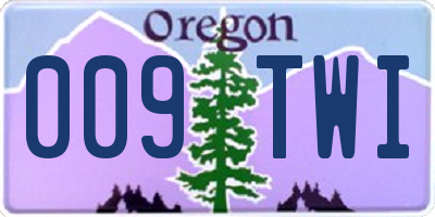 OR license plate 009TWI