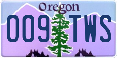 OR license plate 009TWS