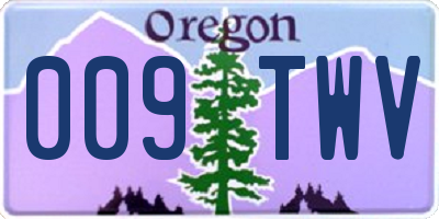 OR license plate 009TWV