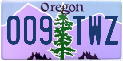 OR license plate 009TWZ