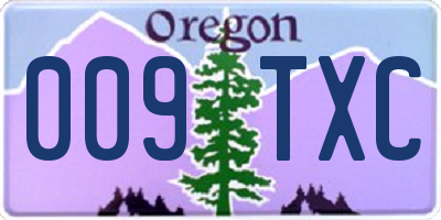 OR license plate 009TXC