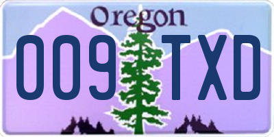 OR license plate 009TXD