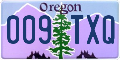 OR license plate 009TXQ