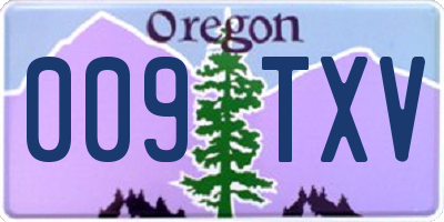 OR license plate 009TXV