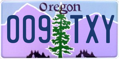OR license plate 009TXY