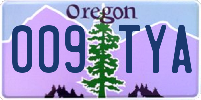 OR license plate 009TYA