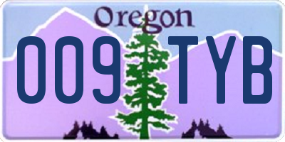 OR license plate 009TYB