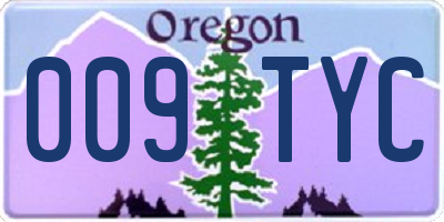 OR license plate 009TYC