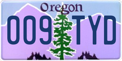 OR license plate 009TYD