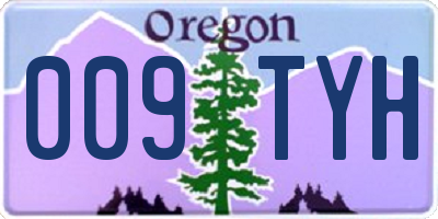 OR license plate 009TYH