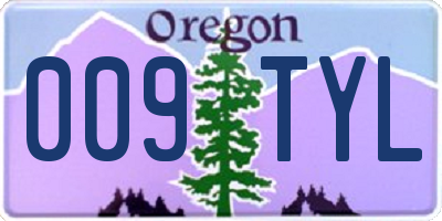 OR license plate 009TYL