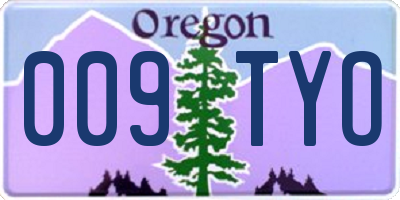 OR license plate 009TYO