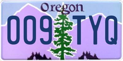 OR license plate 009TYQ