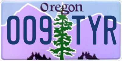 OR license plate 009TYR