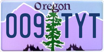 OR license plate 009TYT