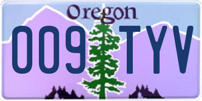 OR license plate 009TYV