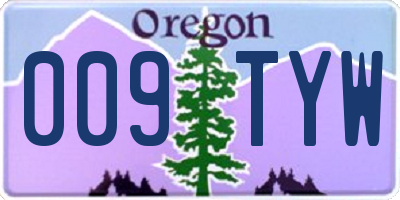 OR license plate 009TYW