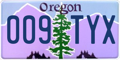 OR license plate 009TYX