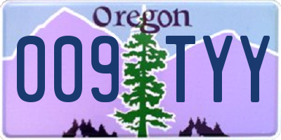OR license plate 009TYY