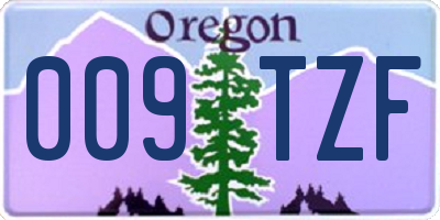 OR license plate 009TZF
