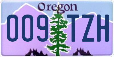 OR license plate 009TZH