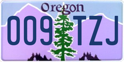 OR license plate 009TZJ