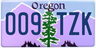 OR license plate 009TZK