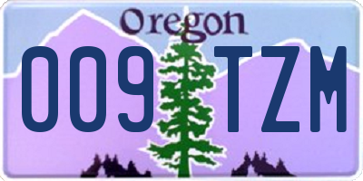 OR license plate 009TZM
