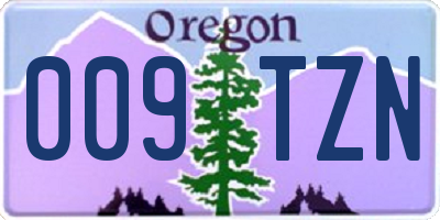 OR license plate 009TZN